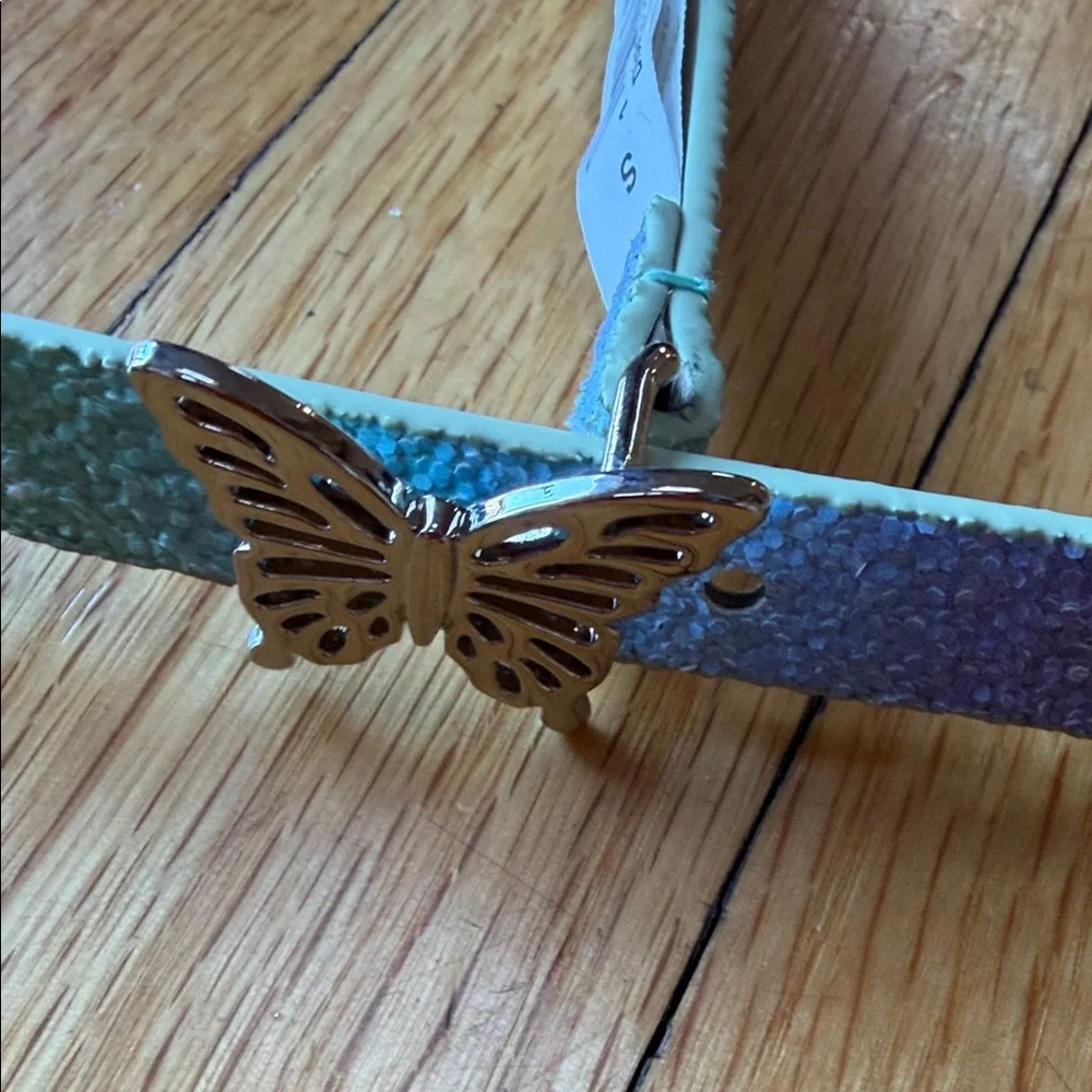 Target Blue-Green Gradient Kids Belt with Silver Butterfly Charm
